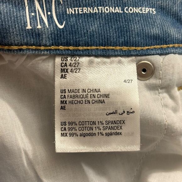 INC NWOT Women's Mid-Rise Embellished Straight Leg Jeans Size 4 - Picture 6 of 6